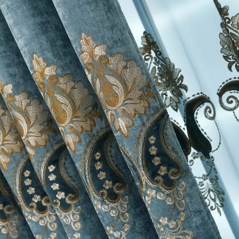 

Curtains for Living Room Bedroom The New European High-grade Chenille Embroidery