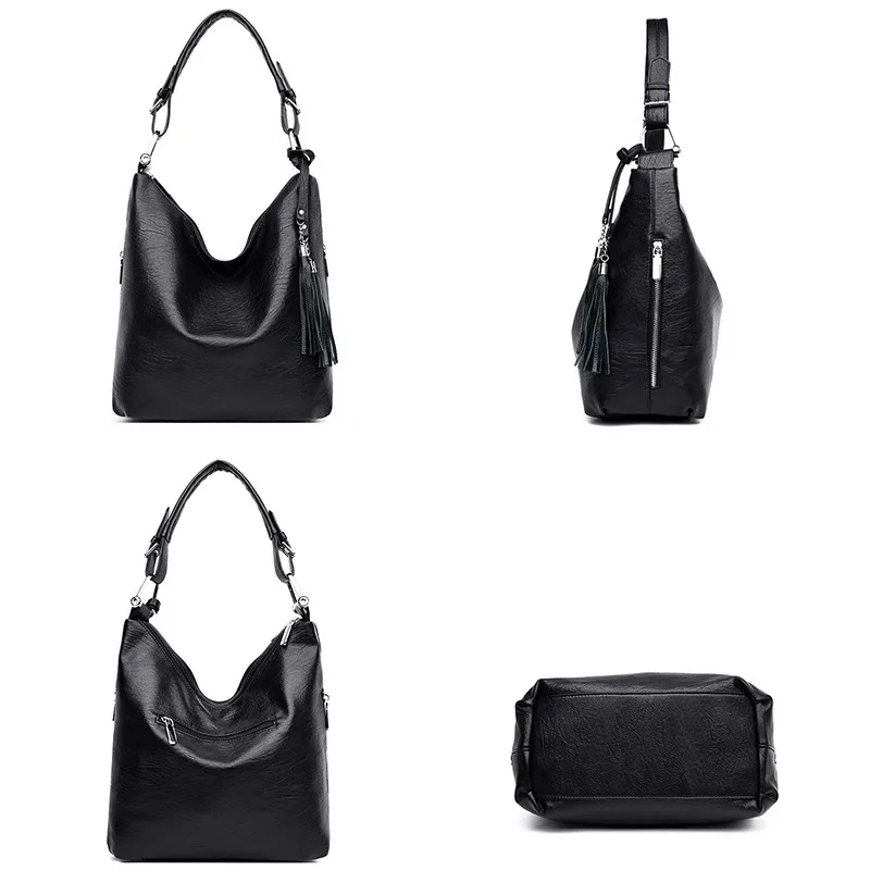 Винтажные женские сумки на плечо с кисточками дизайнерские кожаные через для