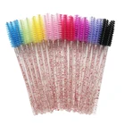 Щеточки для макияжа, 1000 шт.лот, одноразовые, с красочной ручкой, с кристаллами, для туши для ресниц, аппликатор для наращивания ресниц