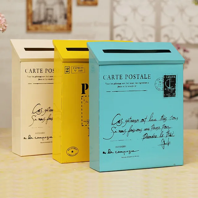 

American Style Tin Mailbox 1PC Vintage Wall Hanging Outdoor Metal Letter Mail Box Home Garden Decoration