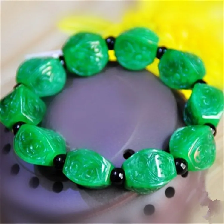 

Natural jadeite bracelets bangle real jade beads bracelet for men or women jade gift green jade bangle 17*14mm