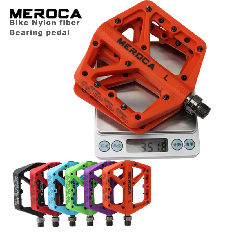 

Ultralight Seal Bearings Bicycle Bike Pedals Cycling Nylon Road bmx Mtb Pedals Flat Platform Bicycle Parts Accessories for shima