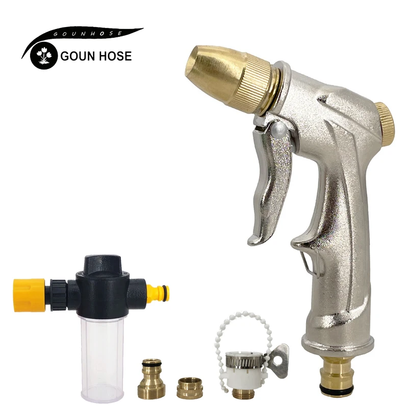 

Garden Water Gun High-pressure Water Hose Nozzle Foam Car Wash Cleaning Tools Plantenspuit Watering Water Spray Gun Dropshipping