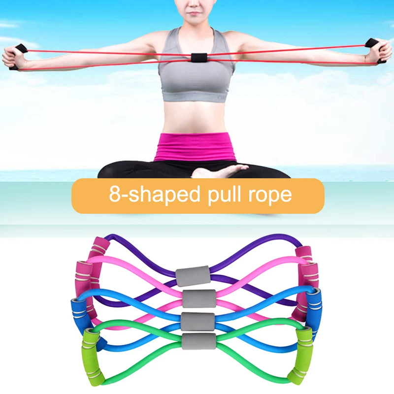 

Resistance Bands Chest Expander Rope 8 Word Elastic for Yoga Muscle Fitness Exercise THJ99