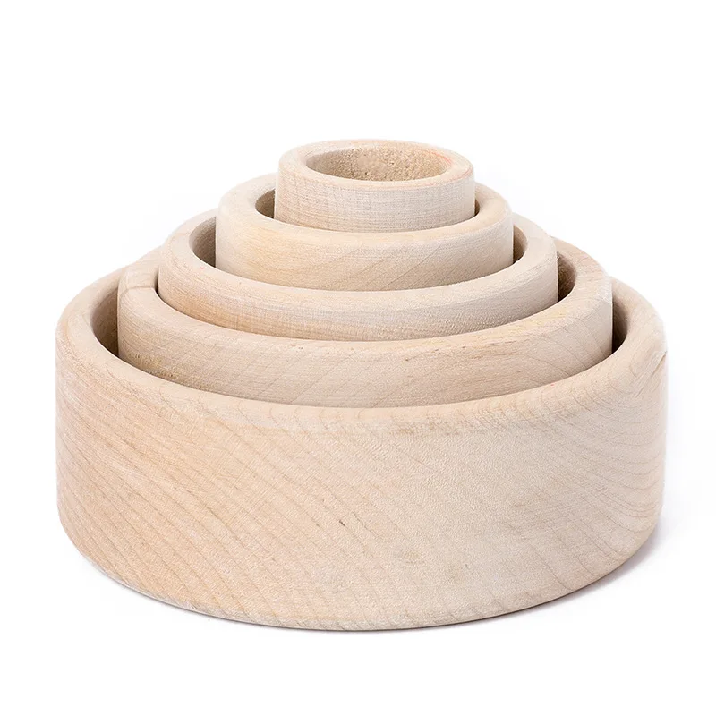 

Baby Toys Montessori Wooded Rainbow Stacking Cups Educational Toys For Children Games Baby Stacking Tower Distinguish Color Size