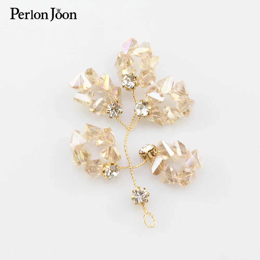5PCS Crystal beaded handmade diy jewelry accessories fashion hair bow earrings brooch making SJ005 | Дом и сад