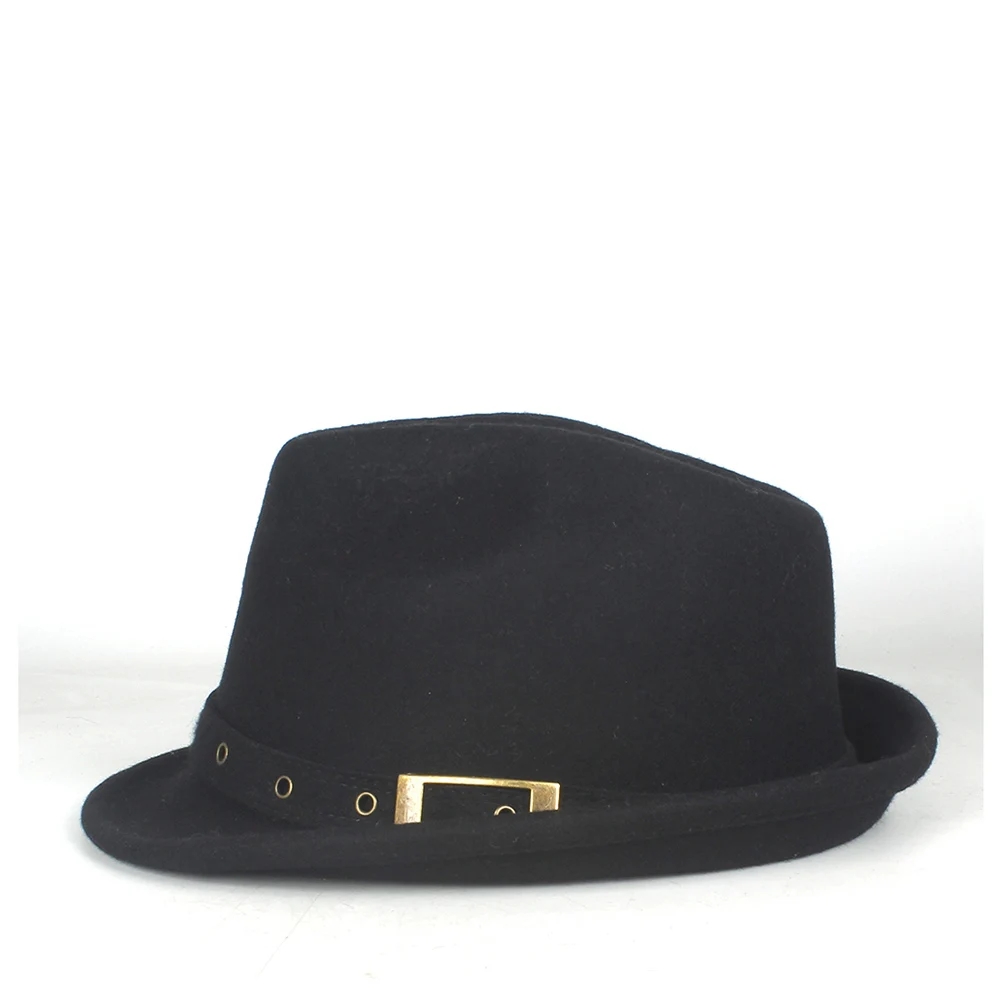 100% шерсть мужская фетровая шляпа на зиму осень папа черная джазовая подлинный