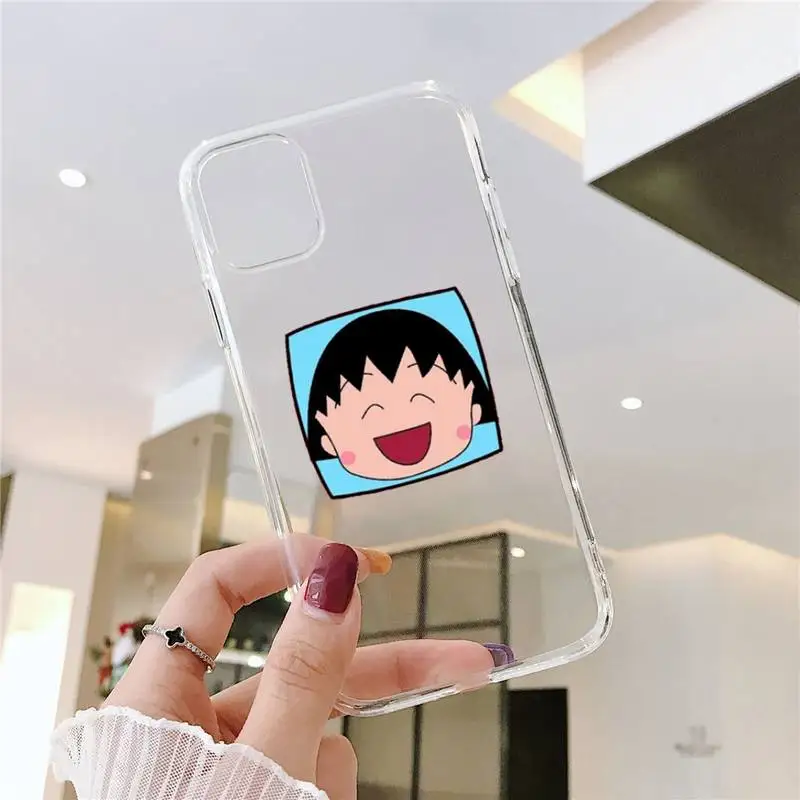 

Chibi Maruko-chan Phone Case Transparent soft For iphone 5 5s 5c se 6 6s 7 8 11 12 plus mini x xs xr pro max