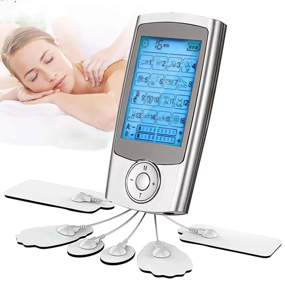 

16 Modes Dual Output Health Care Body Massage Electric EMS Muscle Stimulator TENS Unit Electronic Pulse Physiotherapy Massager