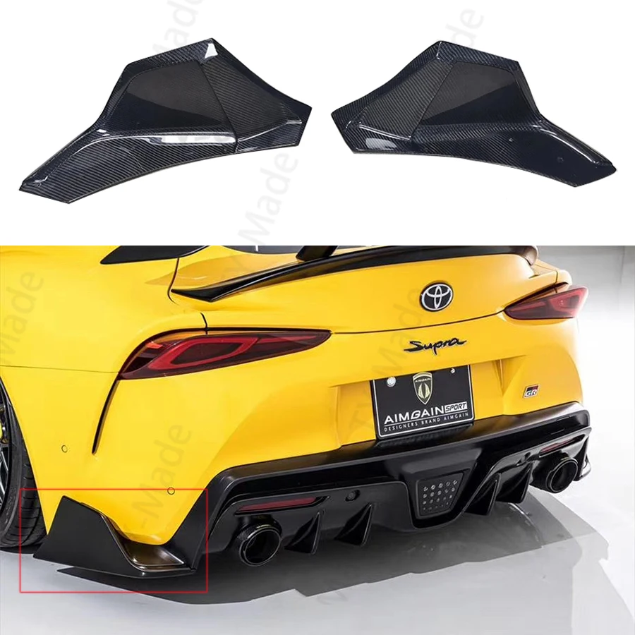 

Carbon fiber/FRP Black/Forged Rear Lip Diffuser Splitter Spoiler Car Accessories For Toyota Supra Splitter 2019 2020 Auto Car
