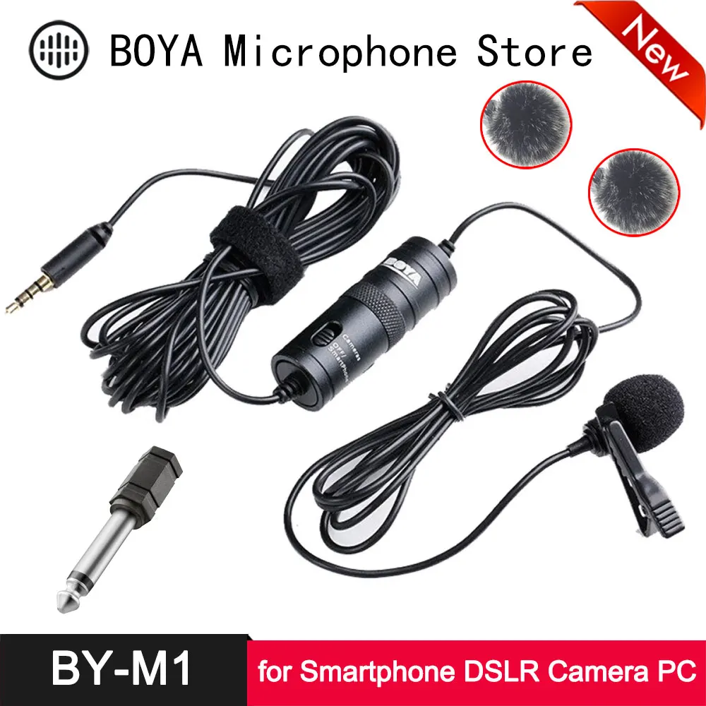 BOYA BY M1 клип на петличный микрофон для iPhone Android смартфон цифровой зеркальной
