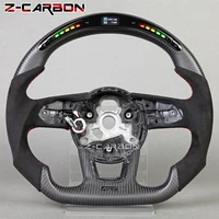 steering wheel fit for audi rs3 rs4 rs5 s3 s4 s5 matte carbon fiber alcantara leather led