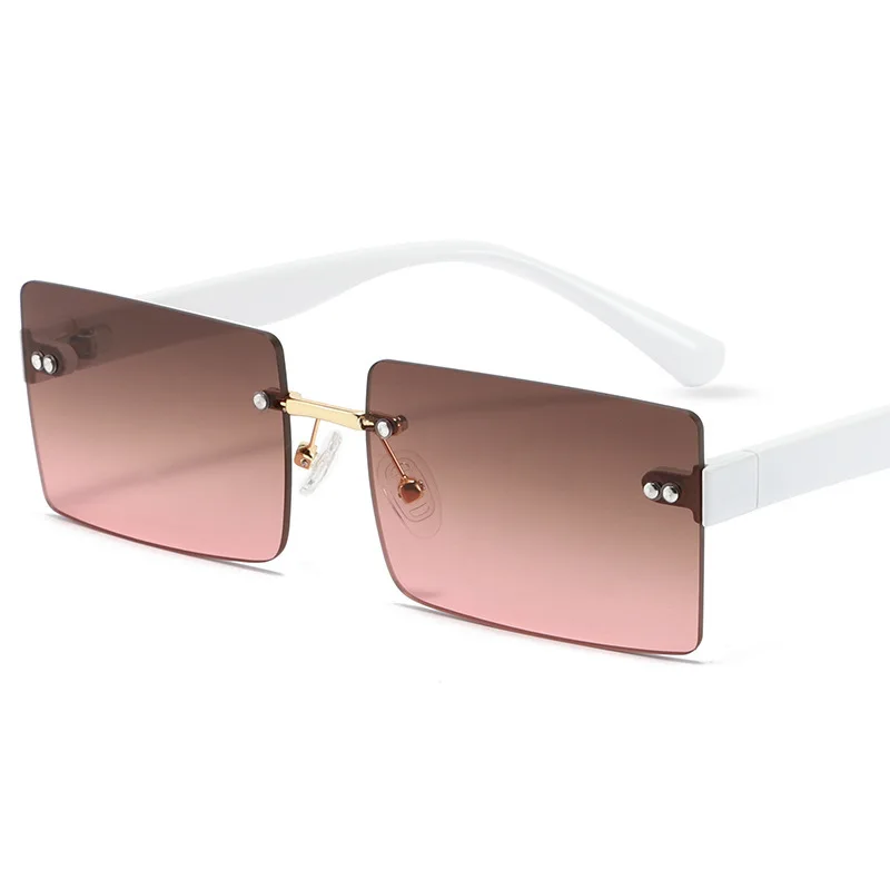 

Classic Travel Fashion Rimless Sunglasses Women's Modern Sunglasses Square Glasses Men