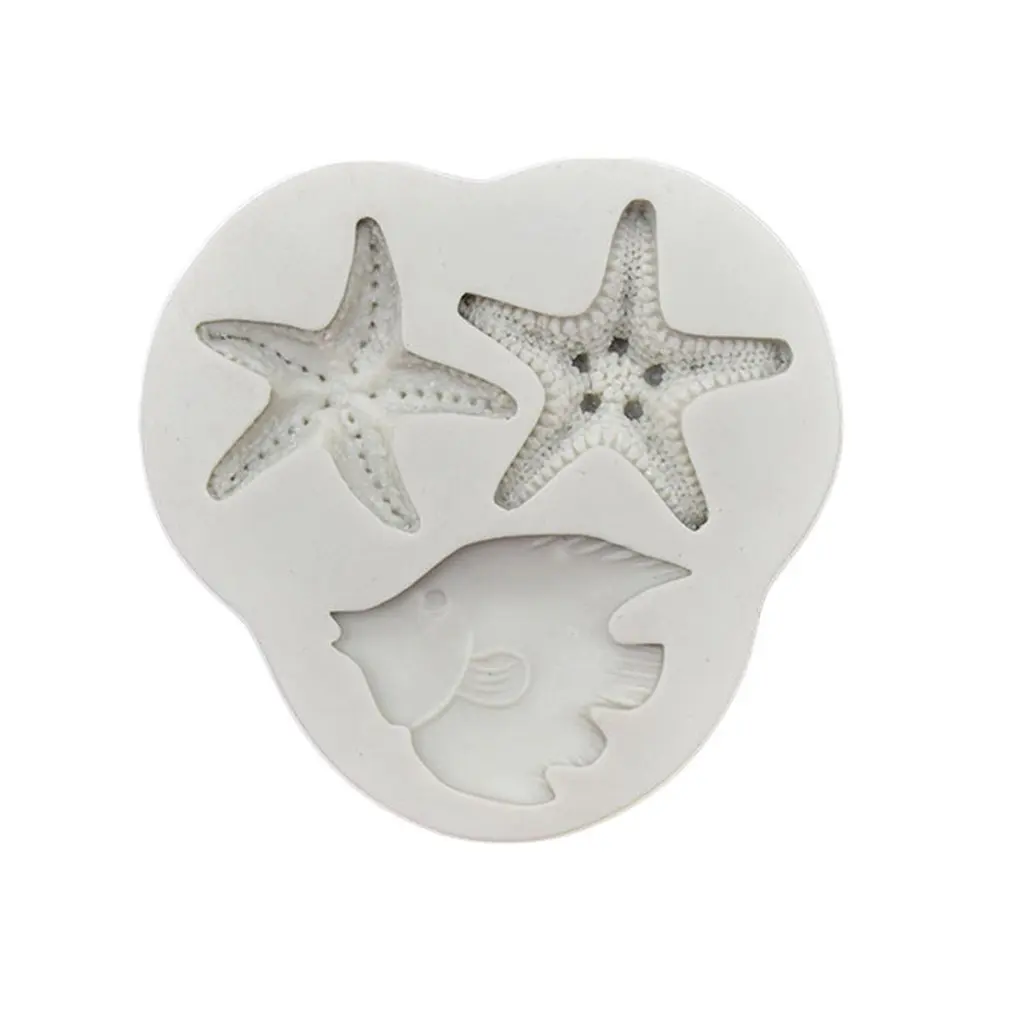

Durable Sea animal mold DIY seahorse sea star shell fudge chocolate silicone mold cake decoration accessories epoxy resin mold