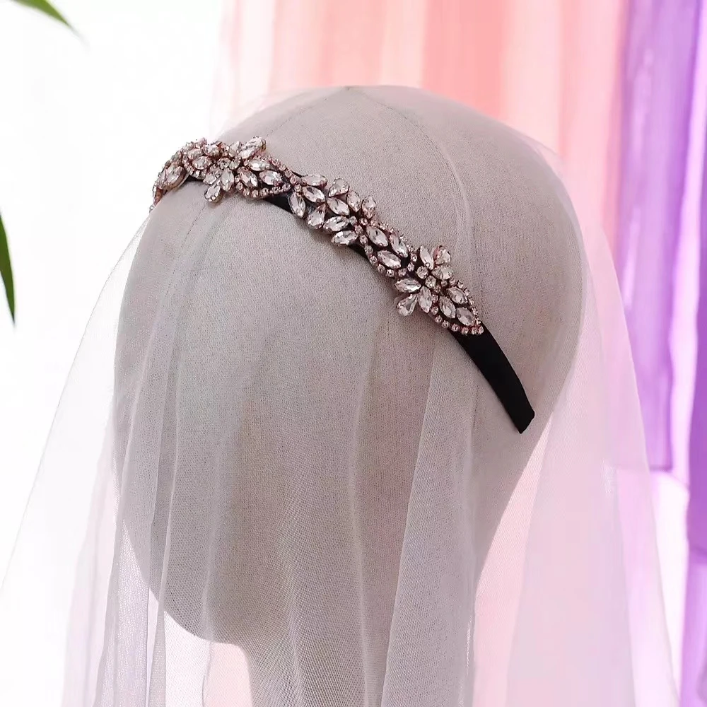 

Luxury Rhinestone Hair Band Bridal Belts Party Prom Accessories Bridal Sash Wedding Belt