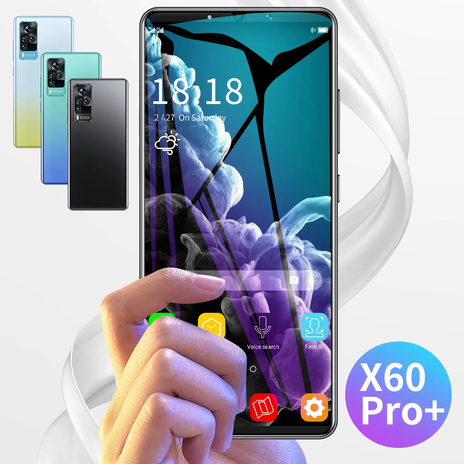 

X60 pro+ 12+256g 6.1inch MTK6889 full screen 5200mAh smart phone Photo beauty phone Double card double stay