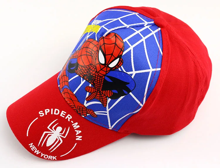 Бейсболка с человеком-пауком Детская кепка Czapka Snapback Бейсболка для мальчиков и девочек детская сетчатая шапка с машинками T747 - Цвет: photo color