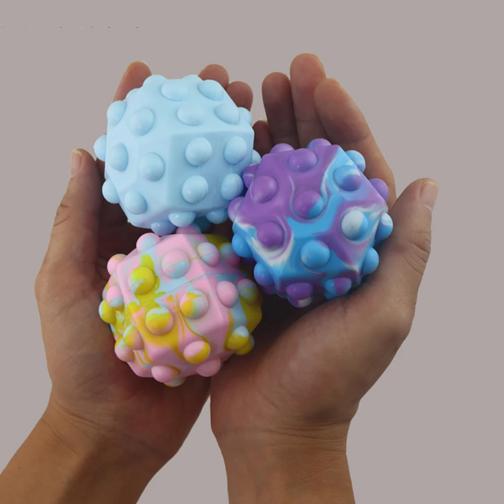 

Антистрессовый куб, Радужный шар, пузырьковая игрушка, антистрессовая 3D Шестигранная пузырьковая игрушка для снятия стресса