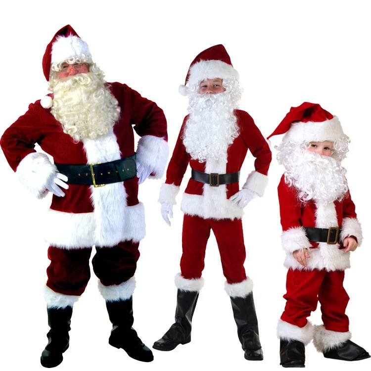 

Роскошный костюм Деда Мороза для детей и взрослых мужчин