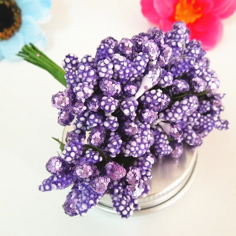 Искусственные блестящие цветы цветочные тычинки для скрапбукинга венка коробки