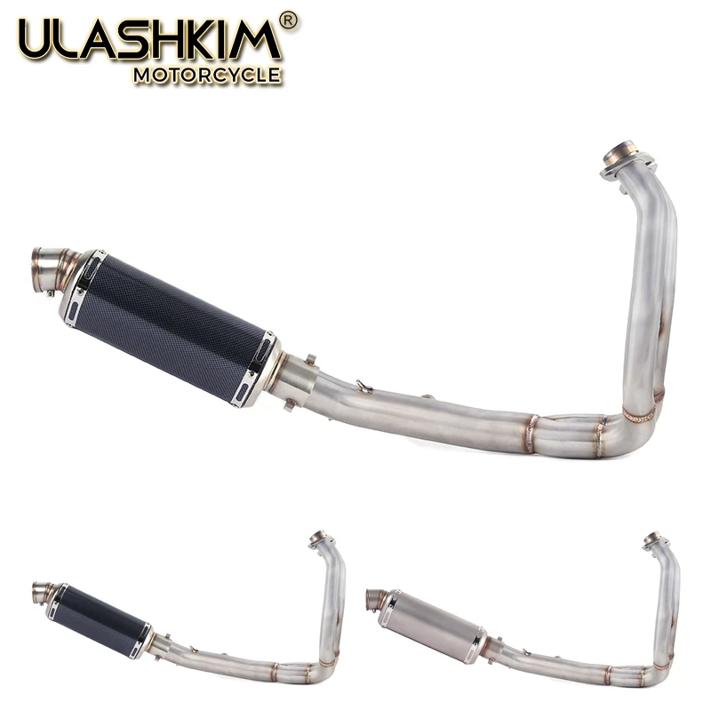 Мотоцикл Полный глушитель средней линии трубы полная система слипоны для kawasaki ER6N