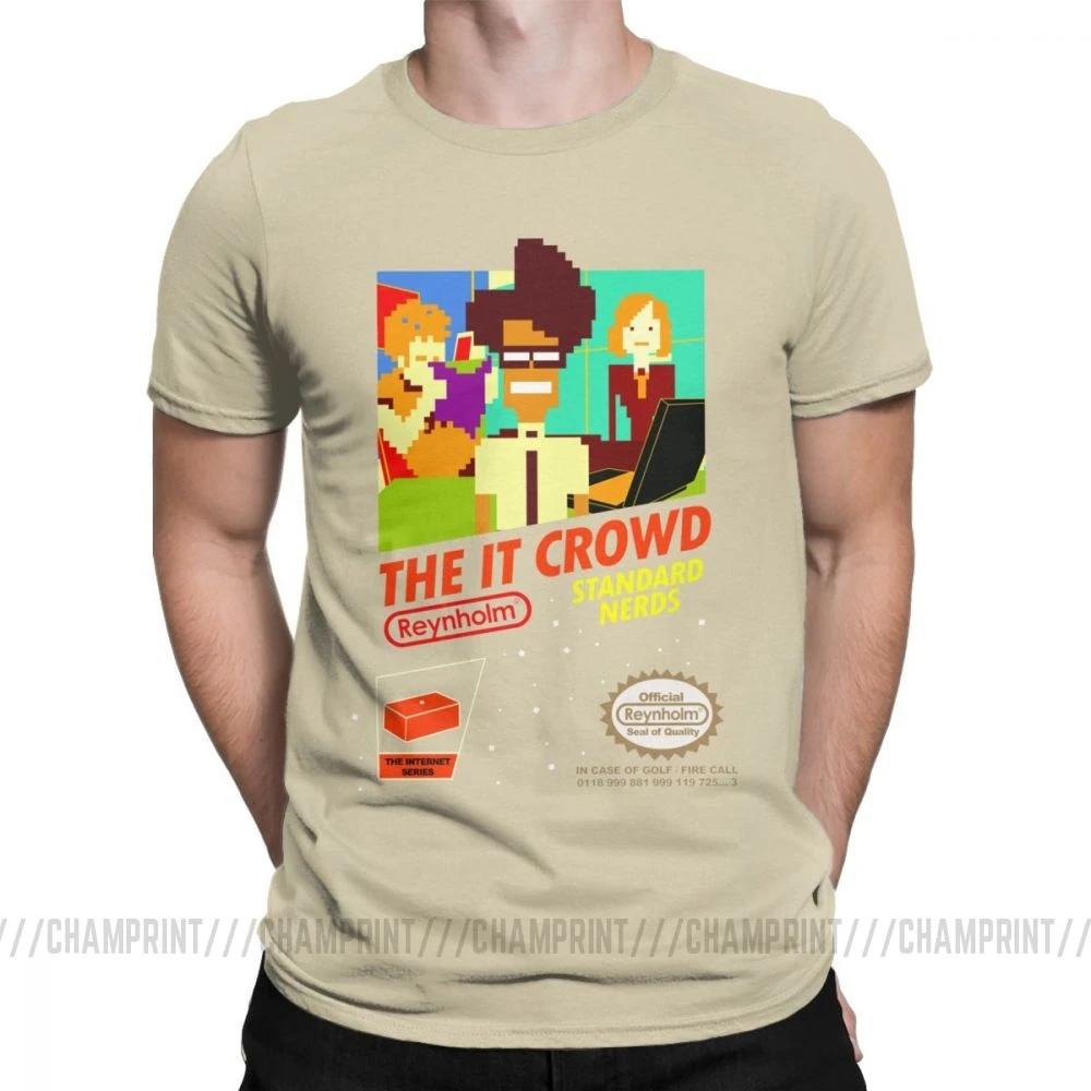 The It Crowd Nes 8 Bit футболки игровые зануды забавные гики компьютерные технологии ТВ шоу мужские футболки винтажные футболки подарок идея одежда - Цвет: Хаки