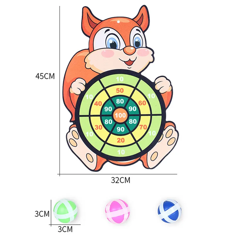 

Cute Cartoon Animal Dart Board Sticky Balls Santa Squirrel Target Dart Throwing Flying Game Toy Target Sports Toys Board Game