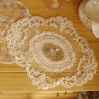 vintage lace tablecloth romantic embroidered pastoral table mat wedding party decoration lace table cloth