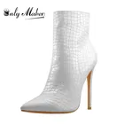 Женская обувь на высоком каблуке 10 см, с острым носком