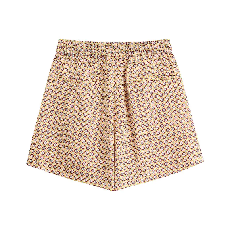 Женские модные шорты с геометрическим принтом элегантные винтажные высокой