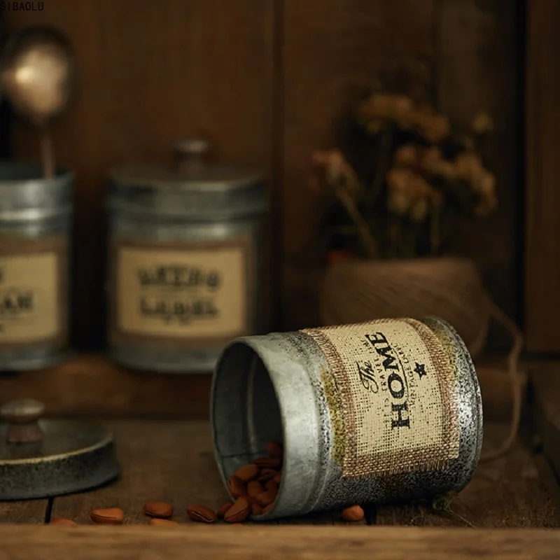 

Настольный органайзер, коробка для мелочей, кухонная посуда, античный металлический контейнер для хранения гаек, закусок, банка для хранени...