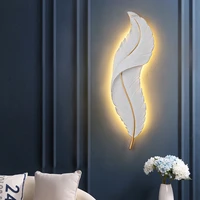 artpad nordic led bed wall lamp living room bar hotel children bedroom creative decor wall light led night lights luxury feather