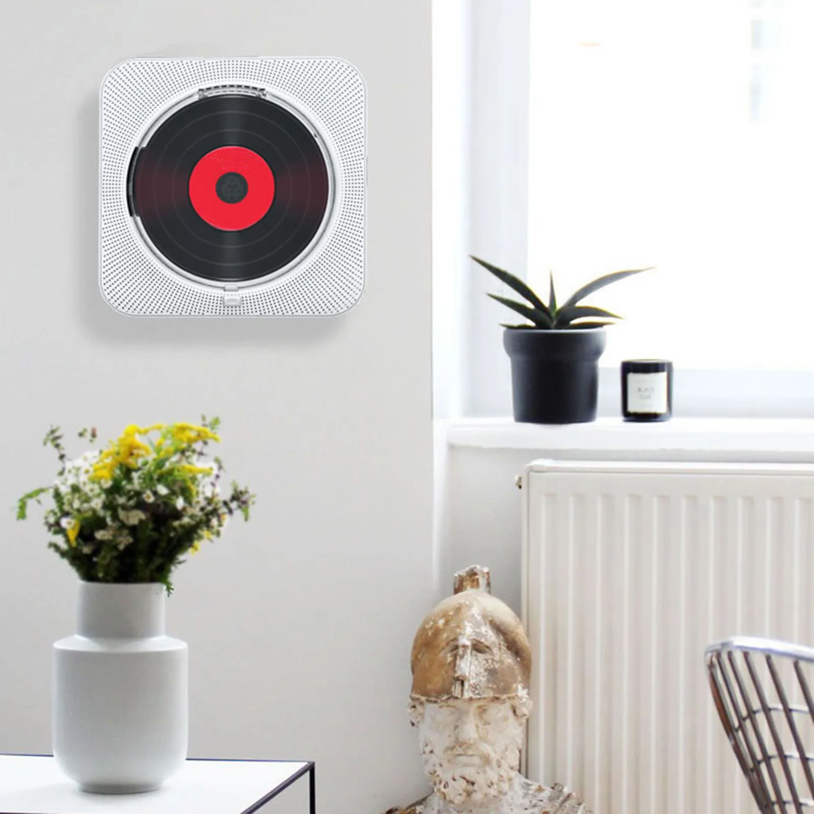 Портативный CD-плеер аудио магнитофон Вт Bluetooth настенный для дома FM-радио