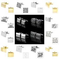 luxury shirt cufflink for mens brand cuff buttons wedding square crystal cuff link high quality abotoaduras jewelry
