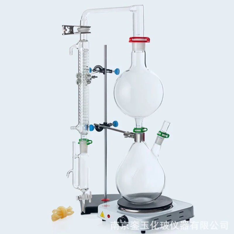 Лабораторный аппарат для дистилляции эфирного масла 2000 мл зеркальный очиститель