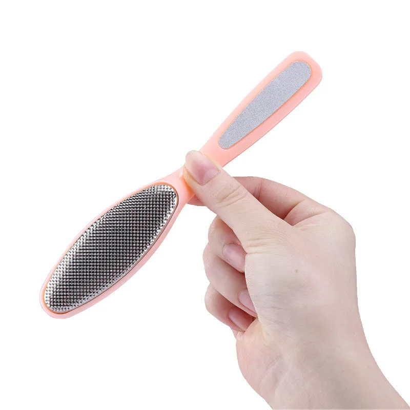 Двусторонняя пилка для ногтей из нержавеющей стали удаления мозолей омертвевшей