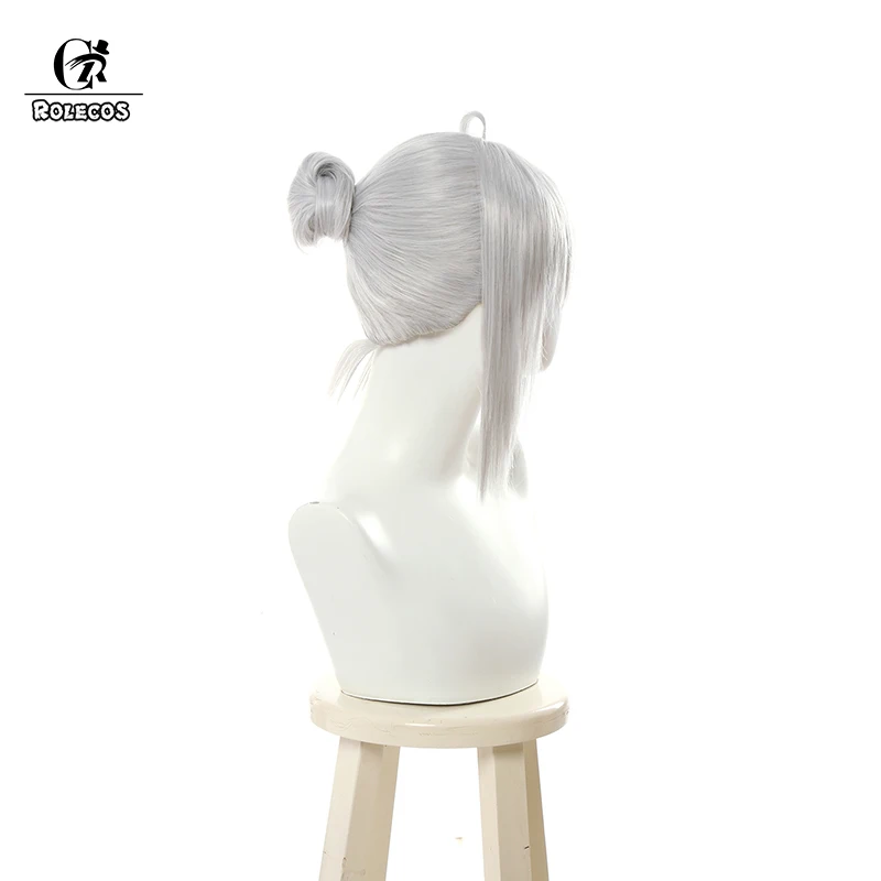 ROLECOS игры FGO Косплэй Грейс обратите внимание на серый волос Для женщин короткие