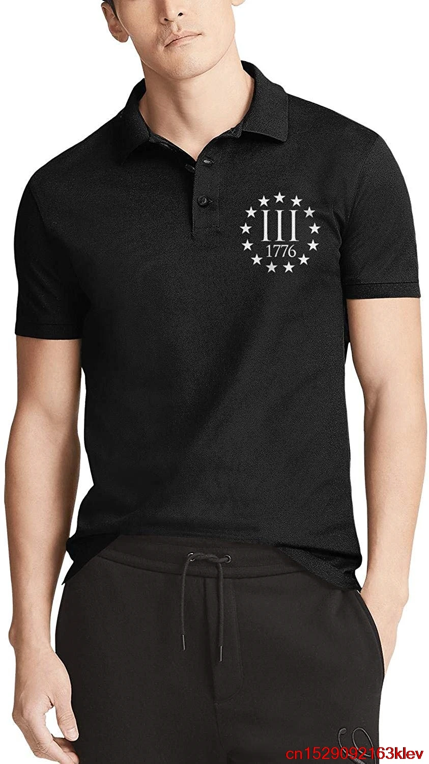 FGHFG Men 3-Percenters-1776- Polo Shirt Golf T Shirts Unisex men women t shirt |