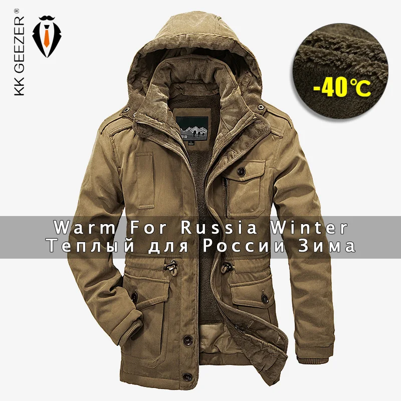 Зимняя куртка Мужская с капюшоном Parka Теплая толстовка в стиле милитари Пальто 2 1