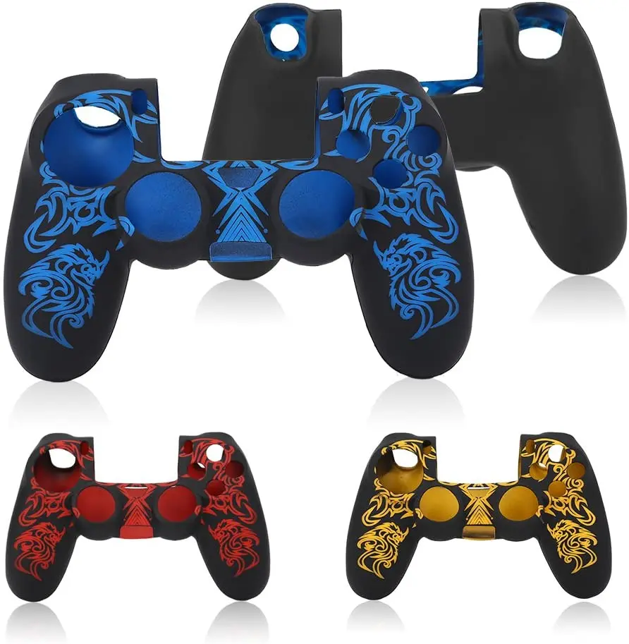 Мягкий силиконовый чехол Dragon кожаный для контроллера Sony Playstation 4 PS4 | Электроника