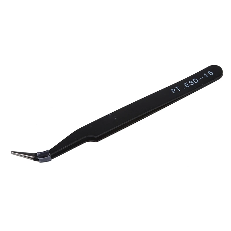 

2 Pcs Curved Tweezers Jewelers Craft Hobby Beading Hand Tool Z801479 & Z801480