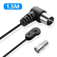 1 5m fm indoor antenna 75 ohm for stereo radio receiver f type male adapter cable indoor for stereo receiver radios