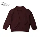 Детское пальто для мальчиков и девочек pudcoco, теплый однотонный шерстяной кардиган с мягким ворсом, Осень-зима 2019