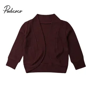 Детское пальто для мальчиков и девочек pudcoco, теплый однотонный шерстяной кардиган с мягким ворсом, Осень-зима 2019