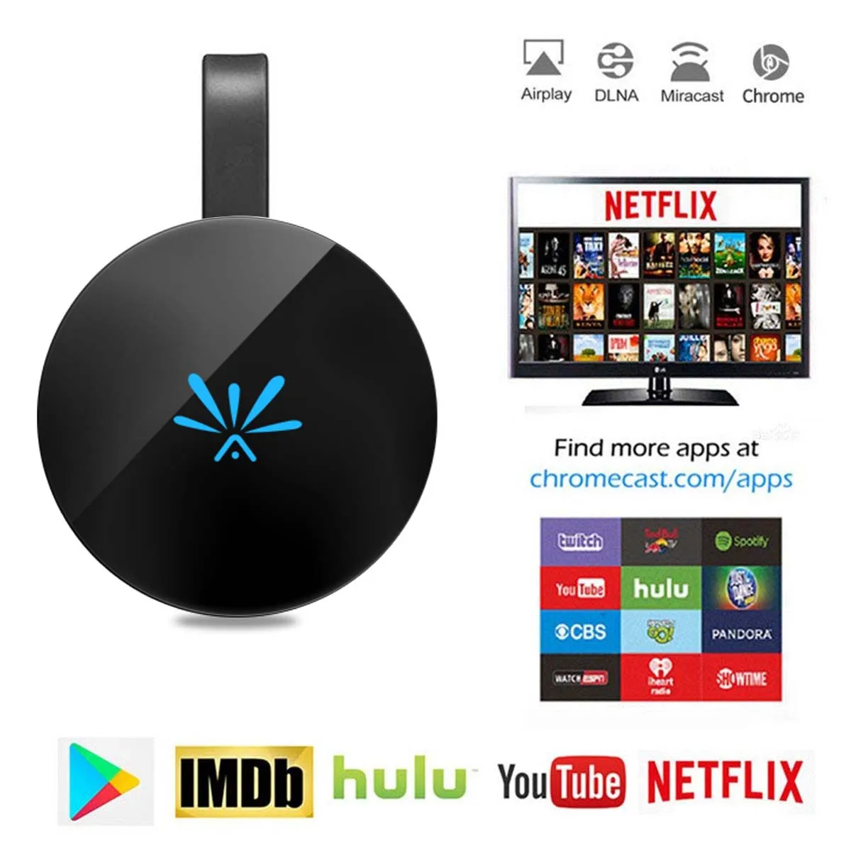 2 4G 1080P видео WiFi беспроводной ключ адаптер для телевизора DLNA экран зеркальное