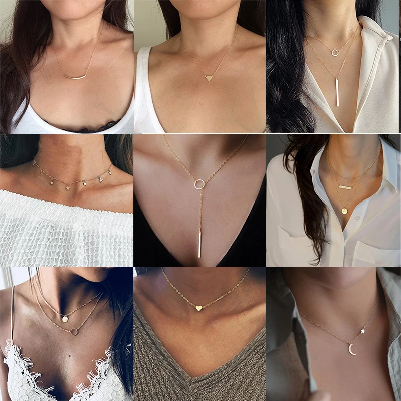 Новинка винтажное ожерелье с подвеской из хрусталя 2020 женские ожерелья золотого