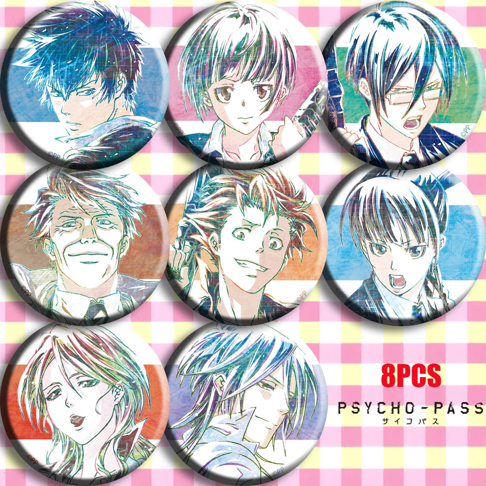 Аниме психопроигрыватель Tsunemori Akane Kougami Shinya Косплей Вечеринка бедж мультфильм