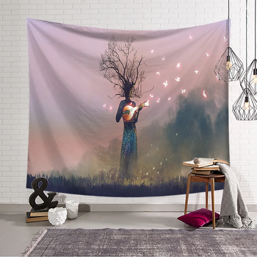 

tapestry anime Jellyfish series room decor aesthetic tapestry psychedelic boho decoration wall hanging 100% Polyester