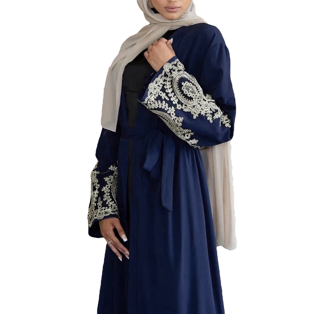 Dubai Open Abaya Muslim Women Long Kimono Jilbab Dress Maxi Robe Islamic Clothing Turkish Abayas Party Gown Arab Kaftan Ramadan |