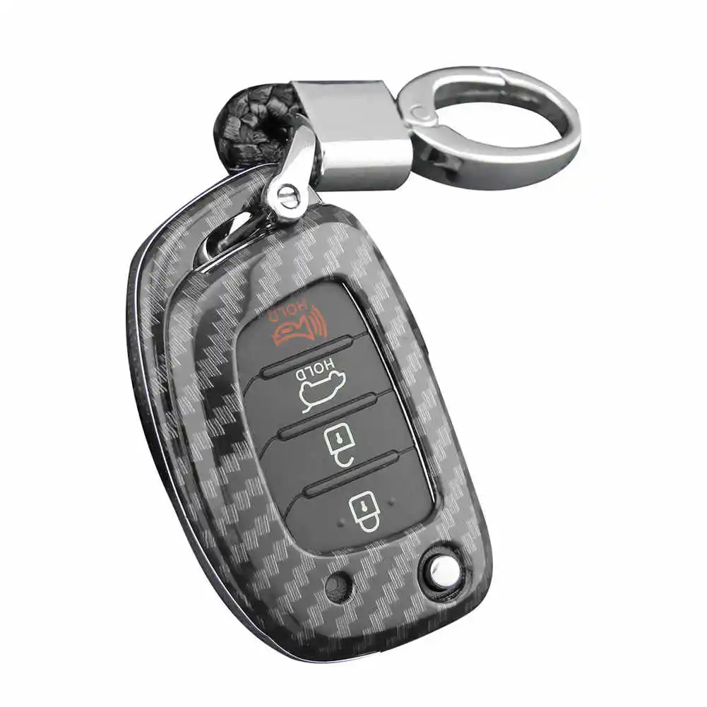 

Car Key Case Fob Bag Holder ABS Hard Shell Cover Parts Car Keychain Fit For For Hyundai Sonata 2015-2019 Tu-cson Elantra